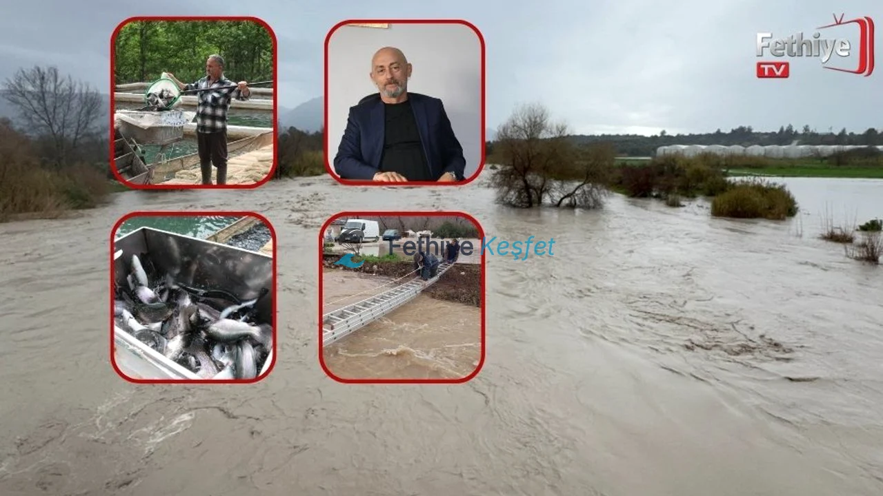 Seydikemer'deki Sel Felaketi Alabalık Tesislerini Vurdu